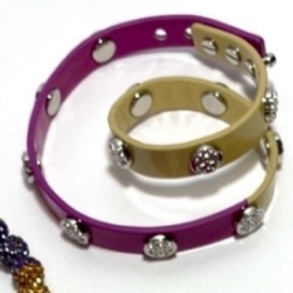 Rustic Cuff Purple and Gold Duo with Pouch - Picture 6 of 8